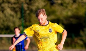 Lewis Rawsthorn in action for Radcliffe. Image: Radcliffe FC