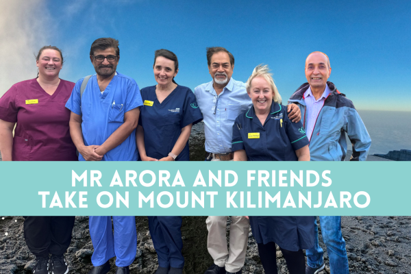 Mr Pardeep Arora and team ahead of their trip to Mount Kilimanjaro. Image: Tameside Hospital