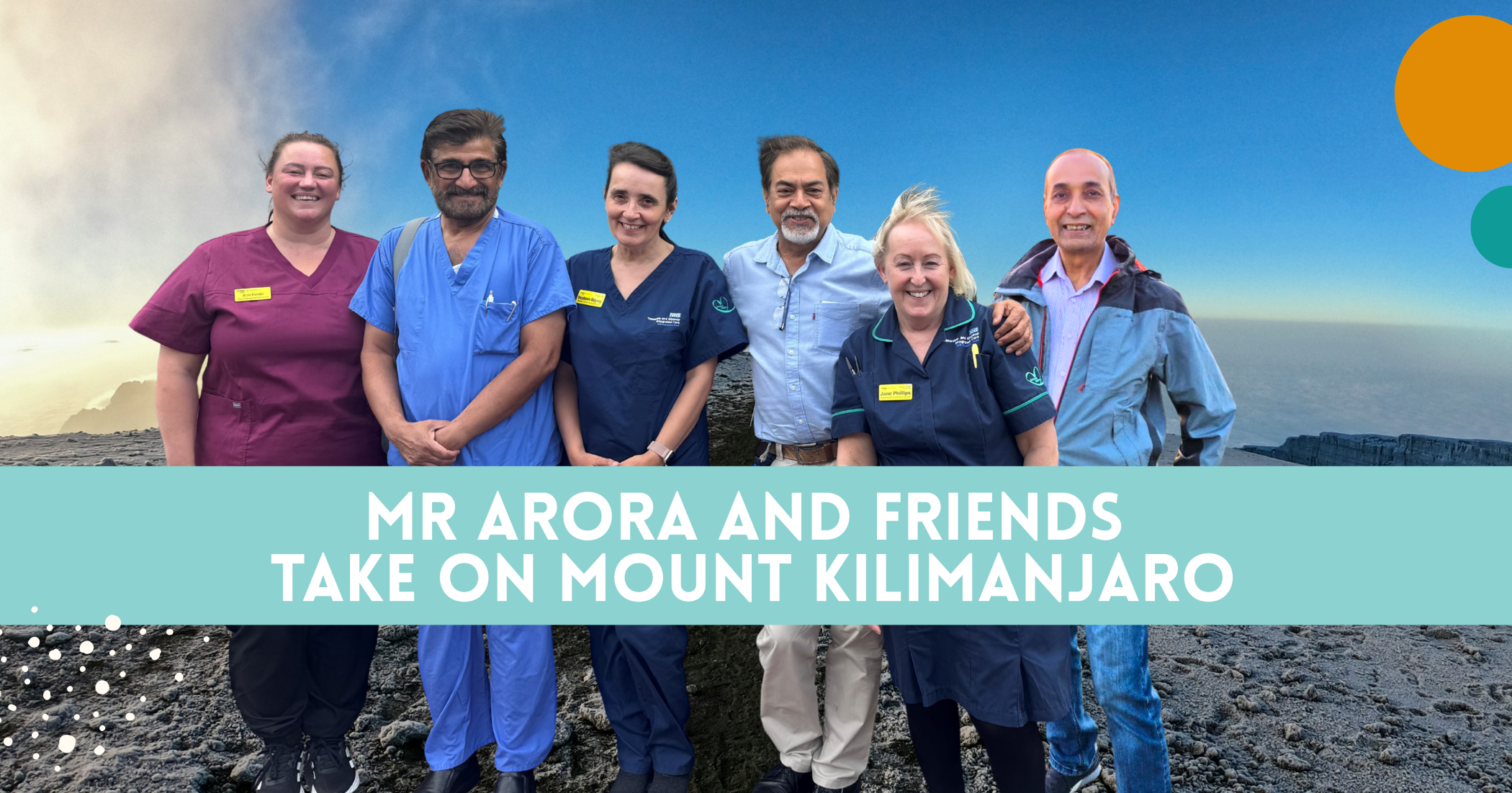 Mr Pardeep Arora and team ahead of their trip to Mount Kilimanjaro. Image: Tameside Hospital