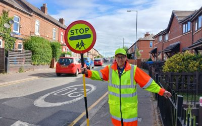 Pauline Rawlins at her Broom Lane crossing. Image: Six57