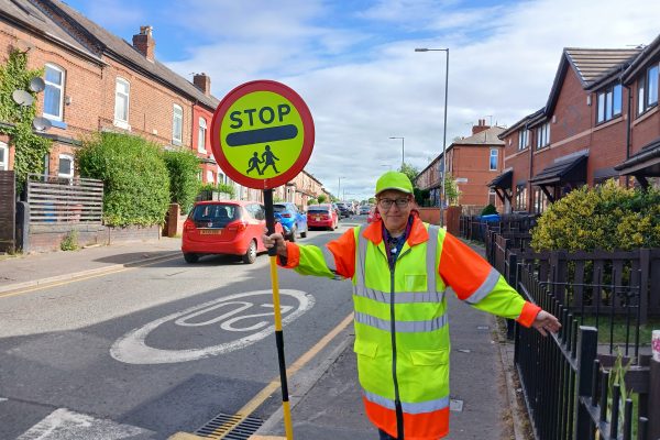 Pauline Rawlins at her Broom Lane crossing. Image: Six57