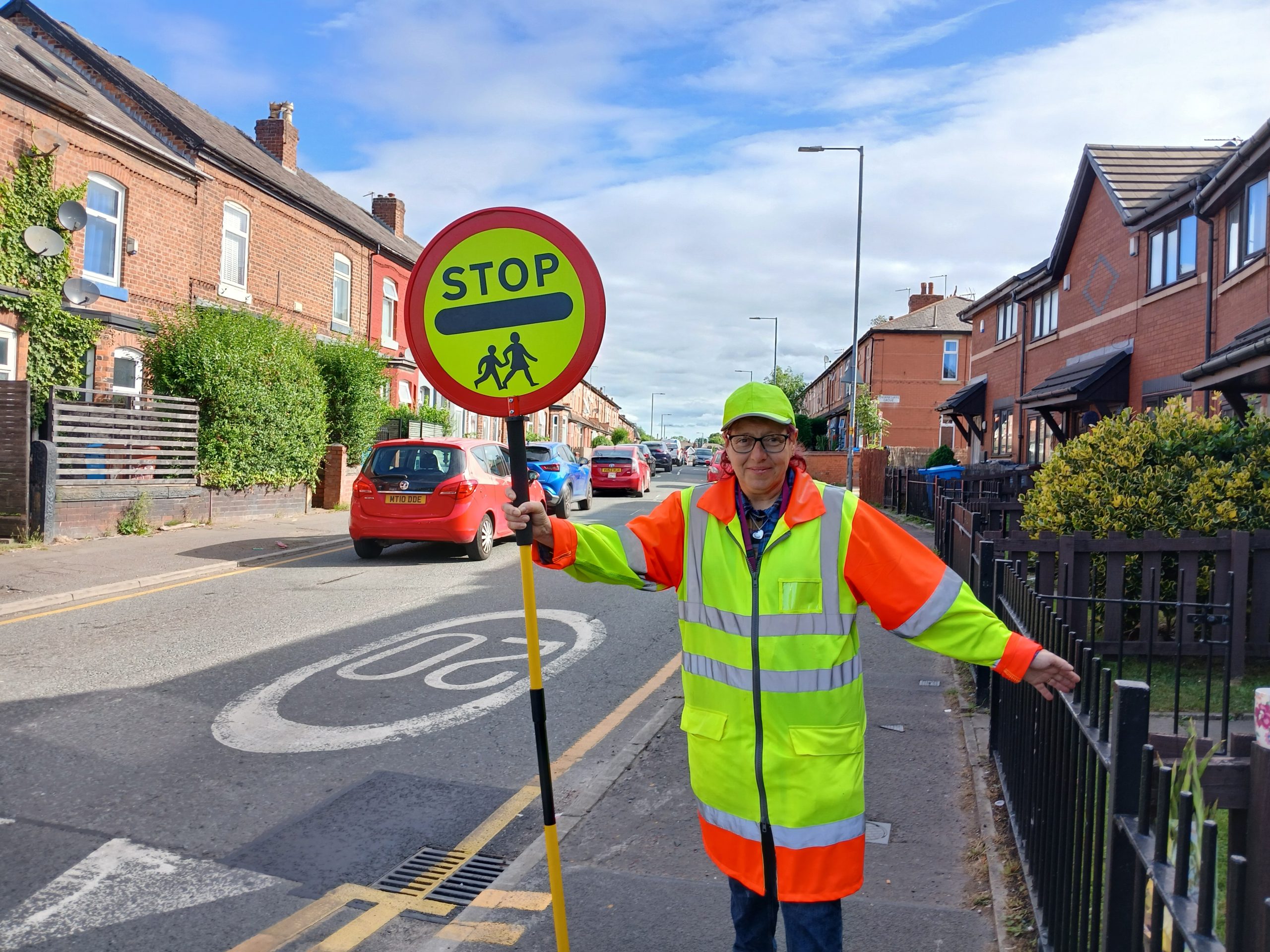 Pauline Rawlins at her Broom Lane crossing. Image: Six57