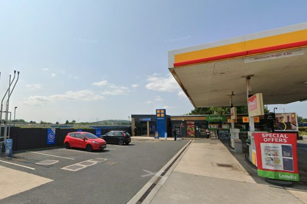 Greggs 'pod' at Mottram garage. Image: Google