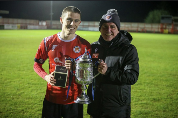 Nick Spooner and Callum Spooner. Image: Hyde United