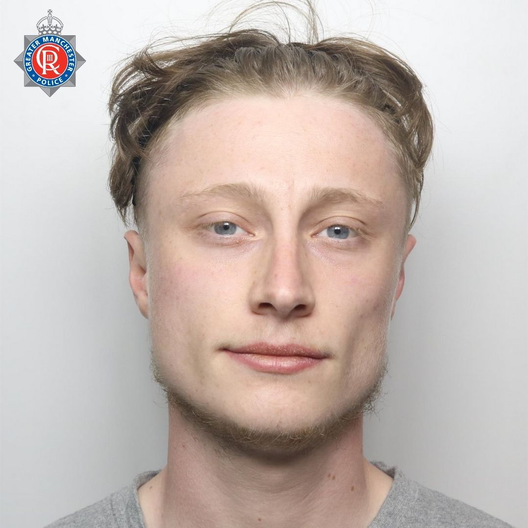 Luke Cartwright from Denton jailed for 15 years after two rapes. Image: GMP